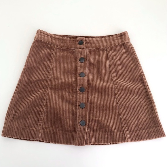 Zara Dresses & Skirts - 🎀 5/$25 Zara Trafaluc brown corduroy mini skirt sz XS